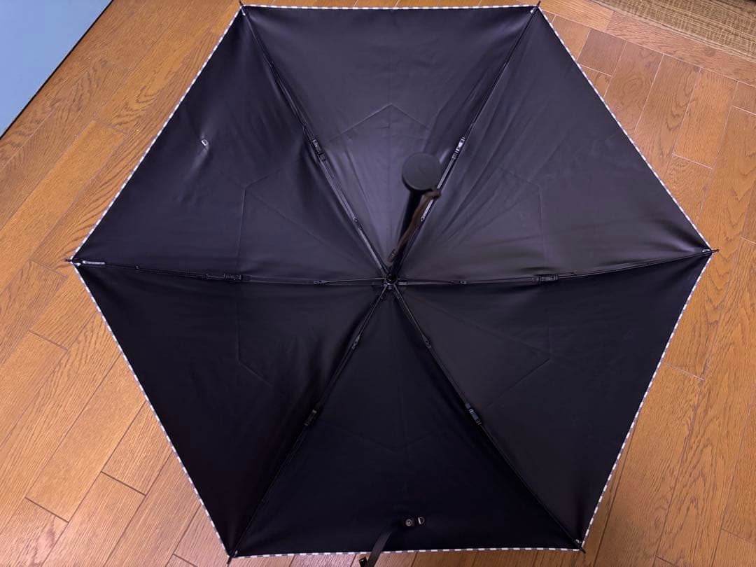 サンバリア100 折りたたみ日傘 2段折コンパクト / ストライプ(ネイビー)