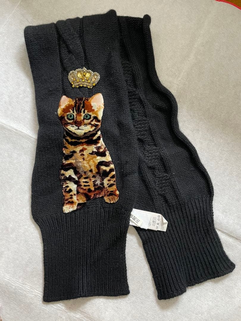 Dolce&Gabbana ドルチェ&ガッバーナ ザンビア刺繍 マフラー