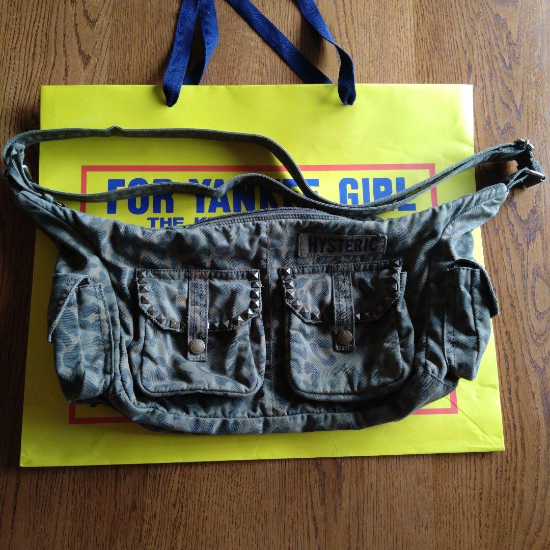HYSTERIC GLAMOUR スタッズ付き 迷彩 ショルダーバッグ
