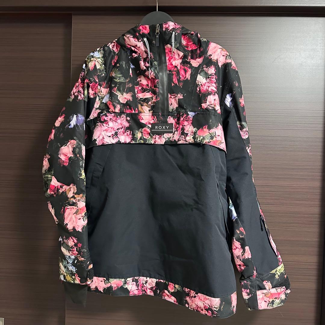 限定値下げ【美品】ROXY スノーウェア 花柄 ハーフジップ・ピンク