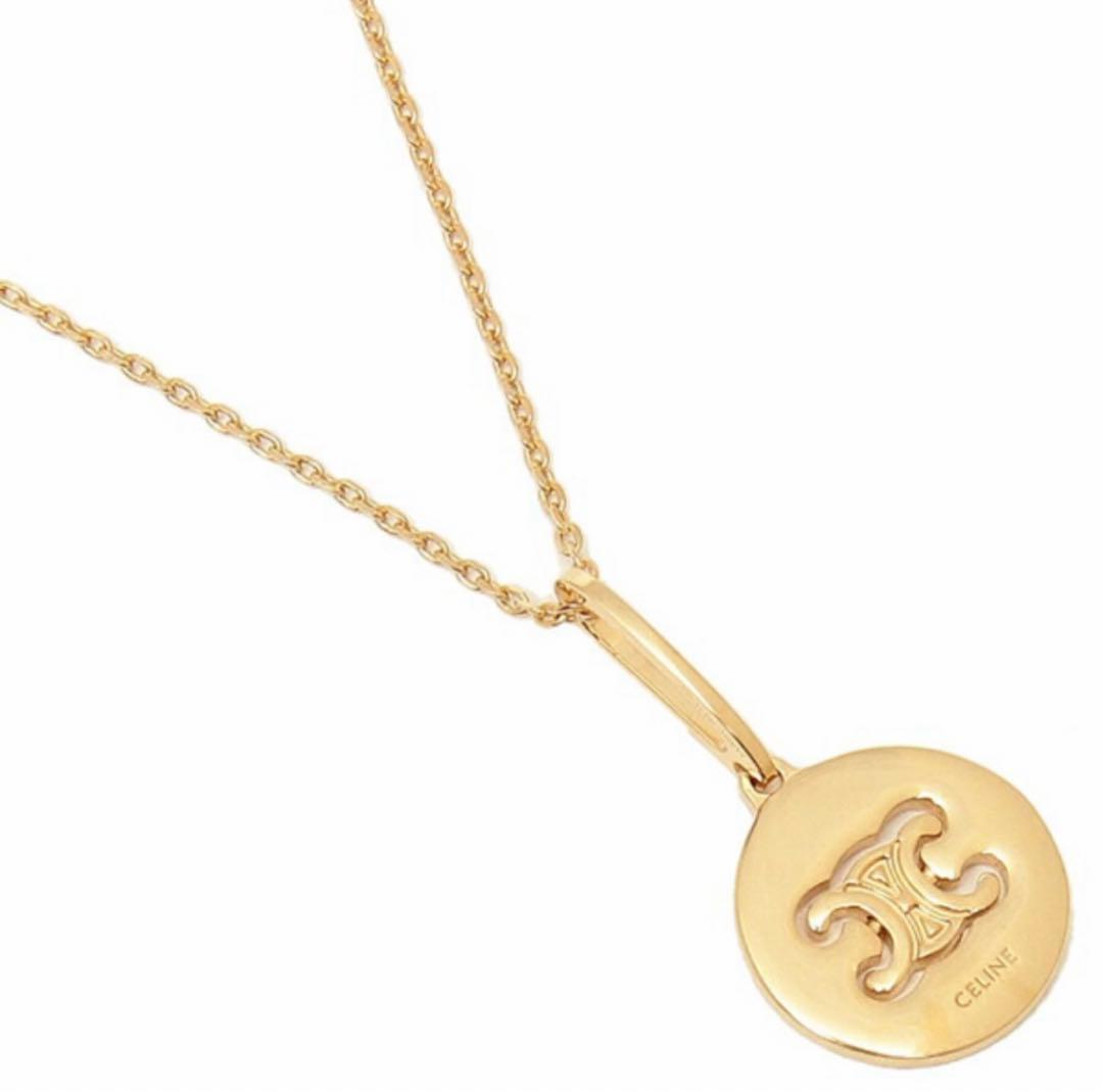 黒霧 CELINE セリーヌ ゴールド ネックレス 円形ペンダント