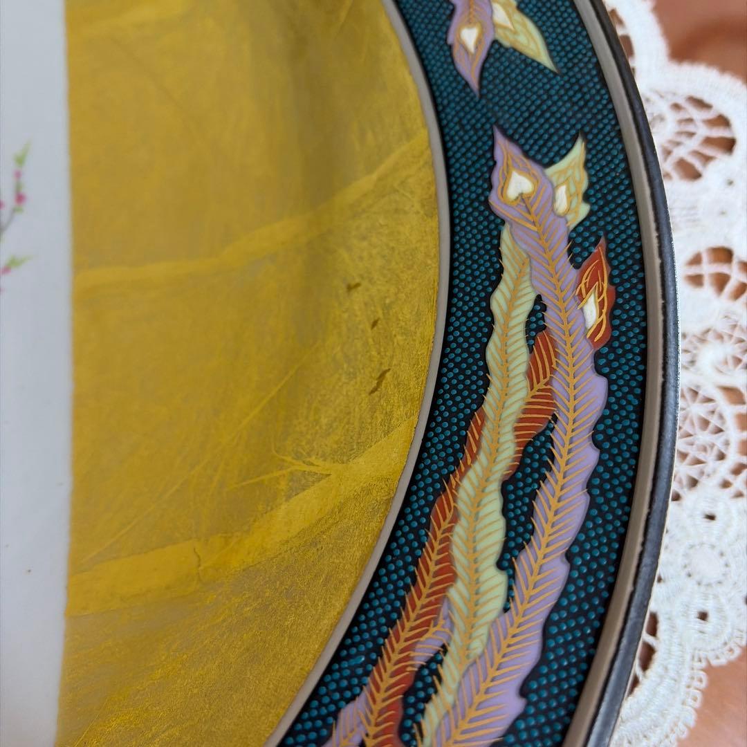 九谷焼　弥与衛門窯　皇后陛下　御麗筆　良子女王　雛之図　御絵皿