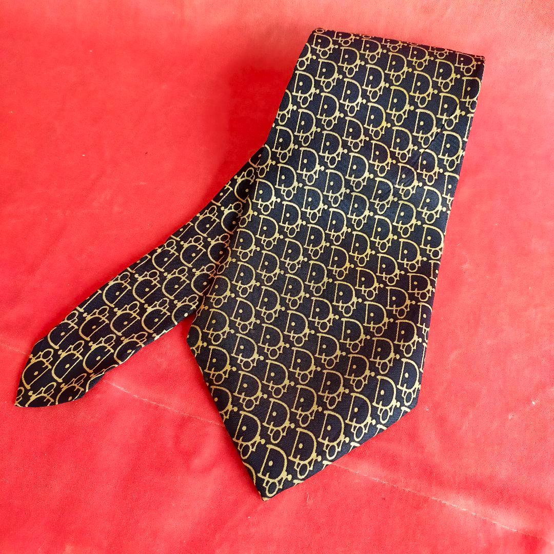 Christian Dior ネクタイ ロゴプリント シルク