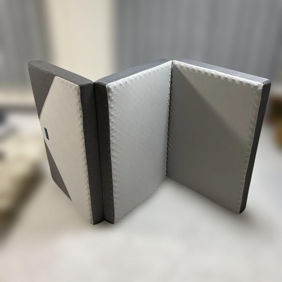 ［SUYARA］マットレス3つ折り（97×200×9　シルバー）