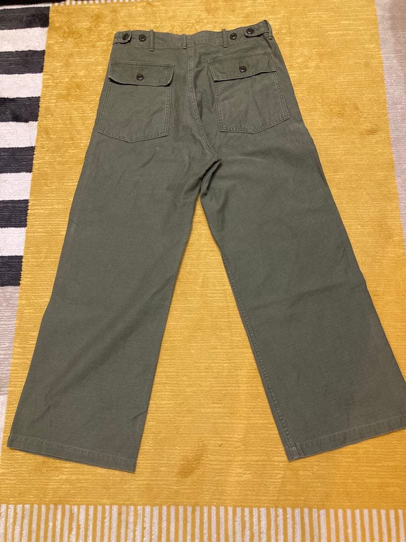 FRAMe WORK ミリタリースラブ バックサテンベイカーパンツ