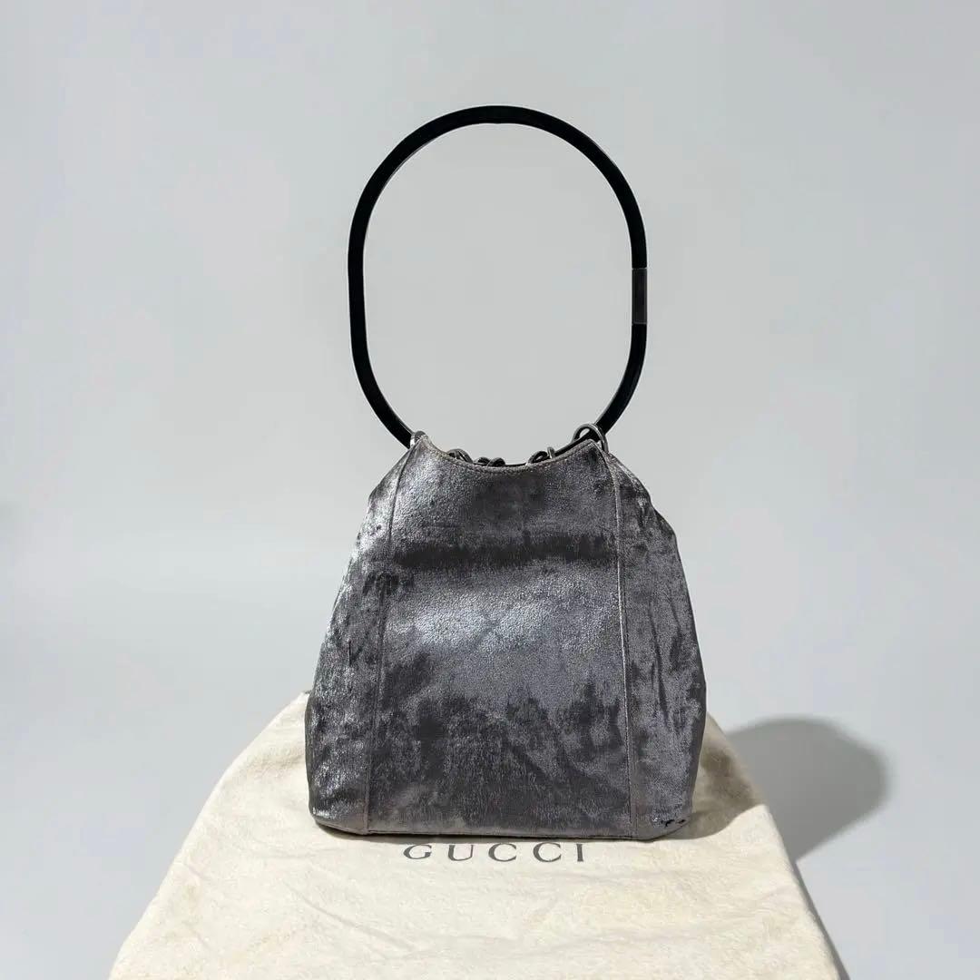 バッグ Gucci Tom Ford Crushed Velvet Bucket Bag