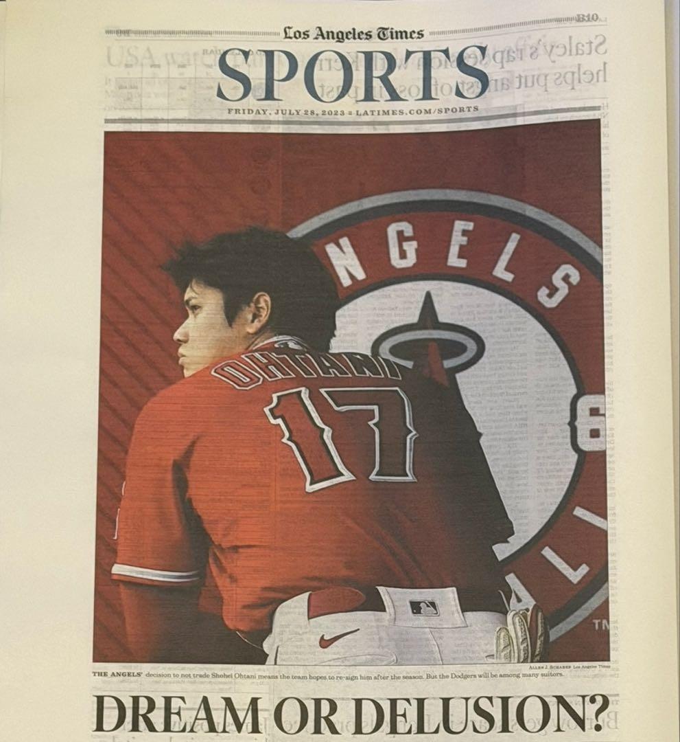 2023年7月28日付 ロサンゼルスタイムズ 【エンゼルス 大谷翔平 特集号】②