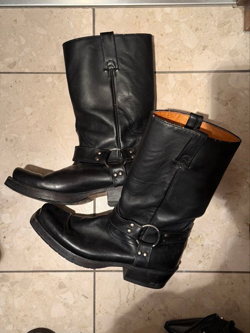 buffalo London バイカーブーツ 黒　エンジニアブーツ 牛革