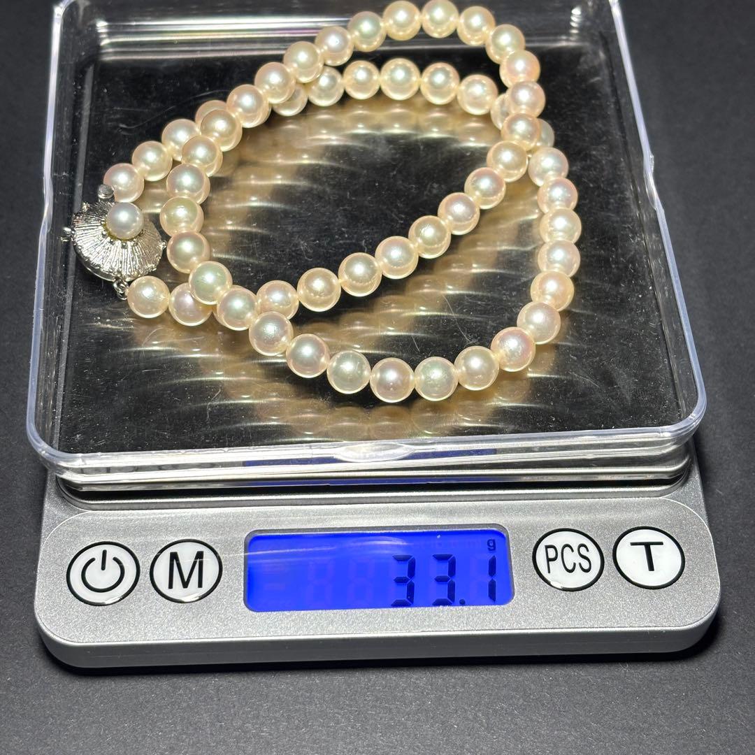 【テリ強】あこや真珠 7.0-7.5mm 42cm 33.1g アコヤ パール