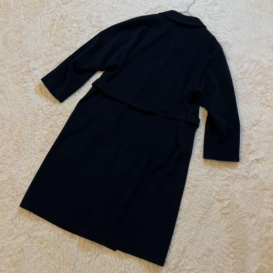 美品✨ Darebridge ベルテッド ロングコート カシミア混 ネイビー