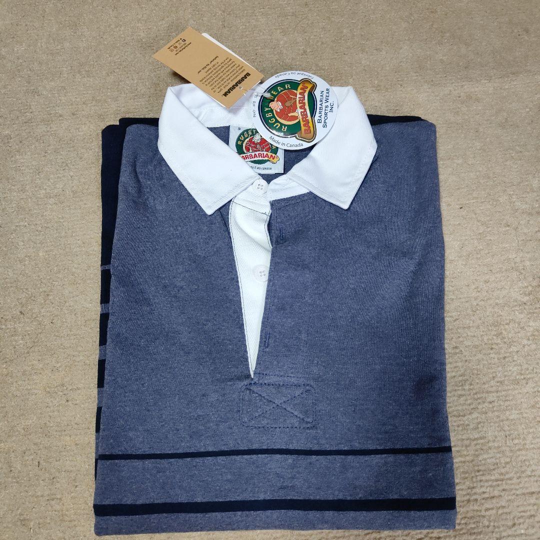 BARBARIAN　新品ストライプラガーシャツ 半袖〈Ｓ〉