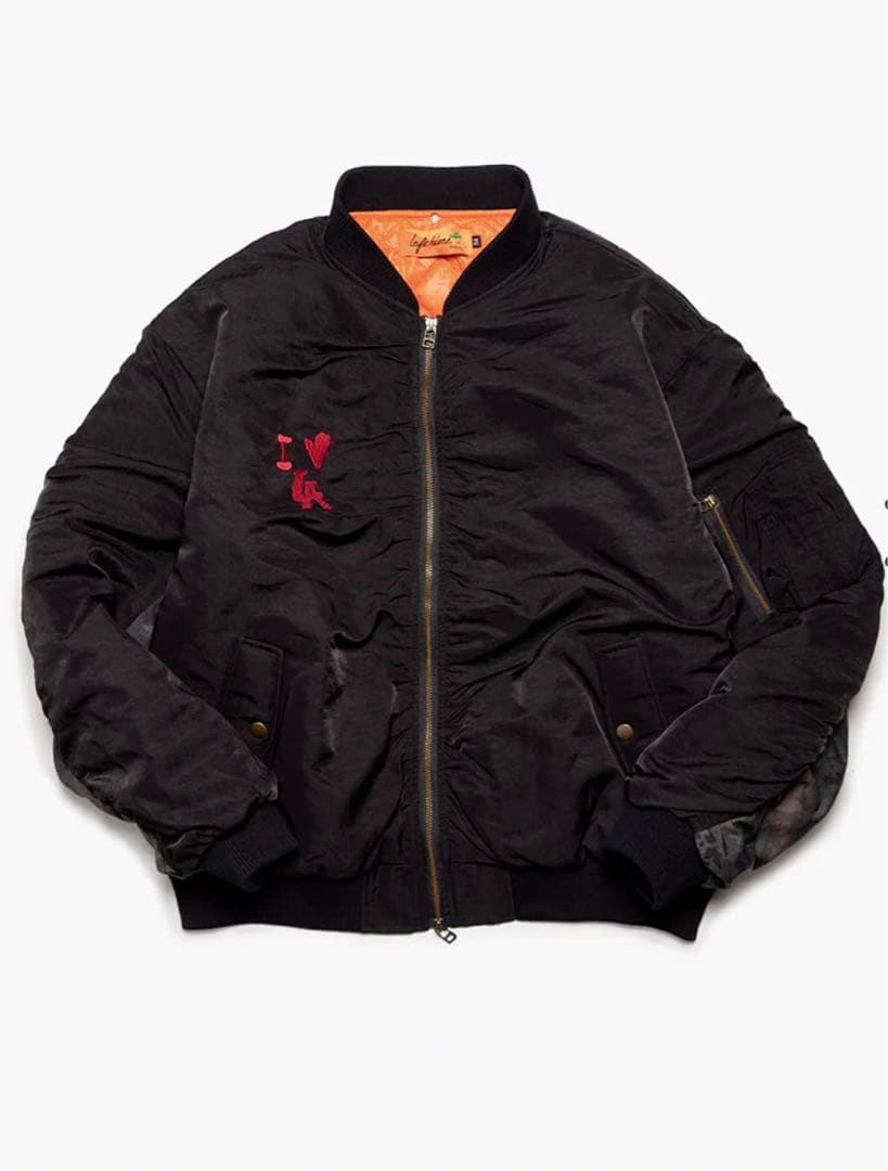 Left alone 刺繍 MA-1ジャケット