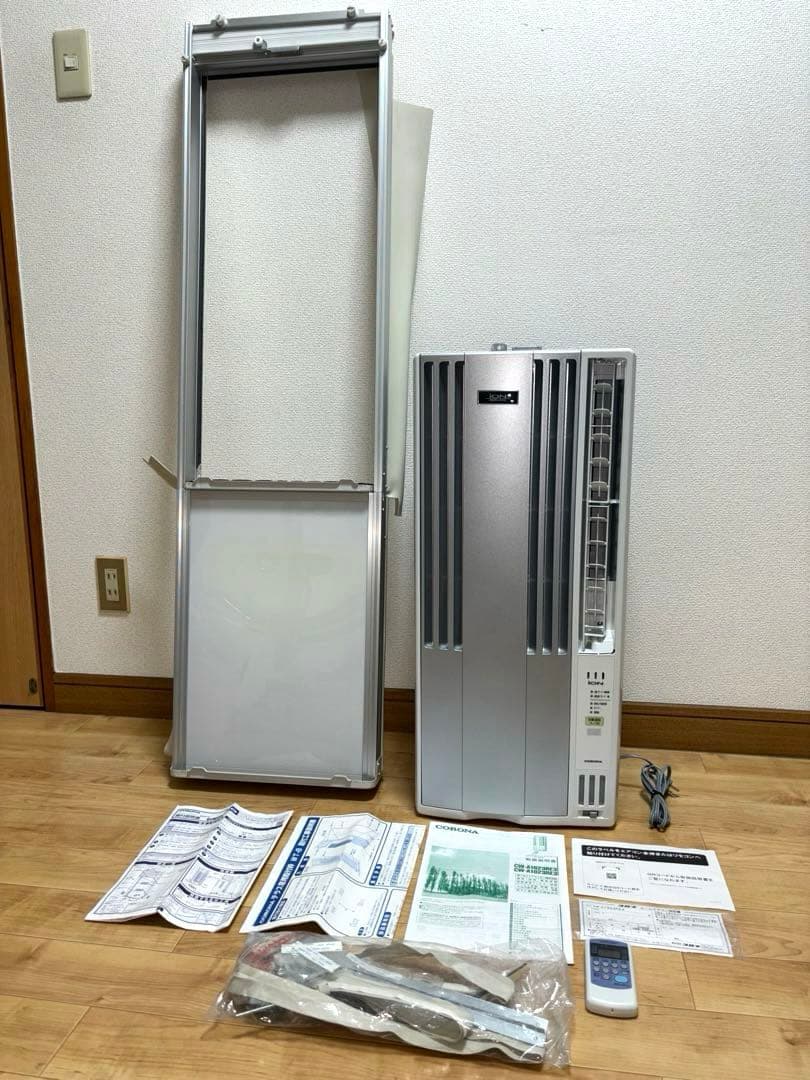コロナ窓用エアコン CW-A1823RE3 テラス窓枠 リモコン付 2023年製