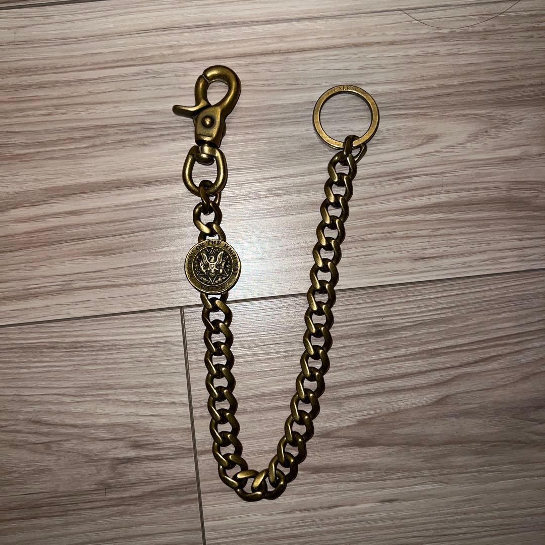 CALEE ブラスウォレットチェーン エンブレム付き