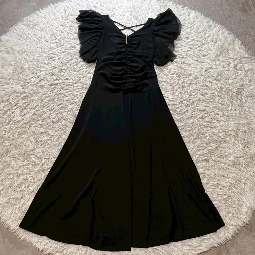 Leirena （レイリーナ）フリルロングワンピース 社交ダンス パーティドレス