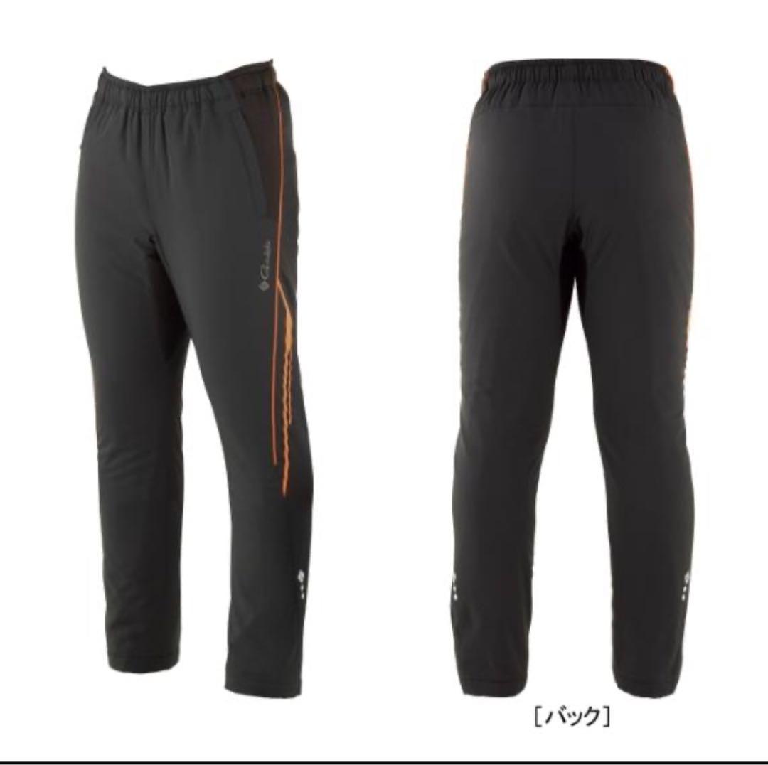 がまかつ　トレーニングウォームスーツ 上下セット ブラック/オレンジ　L