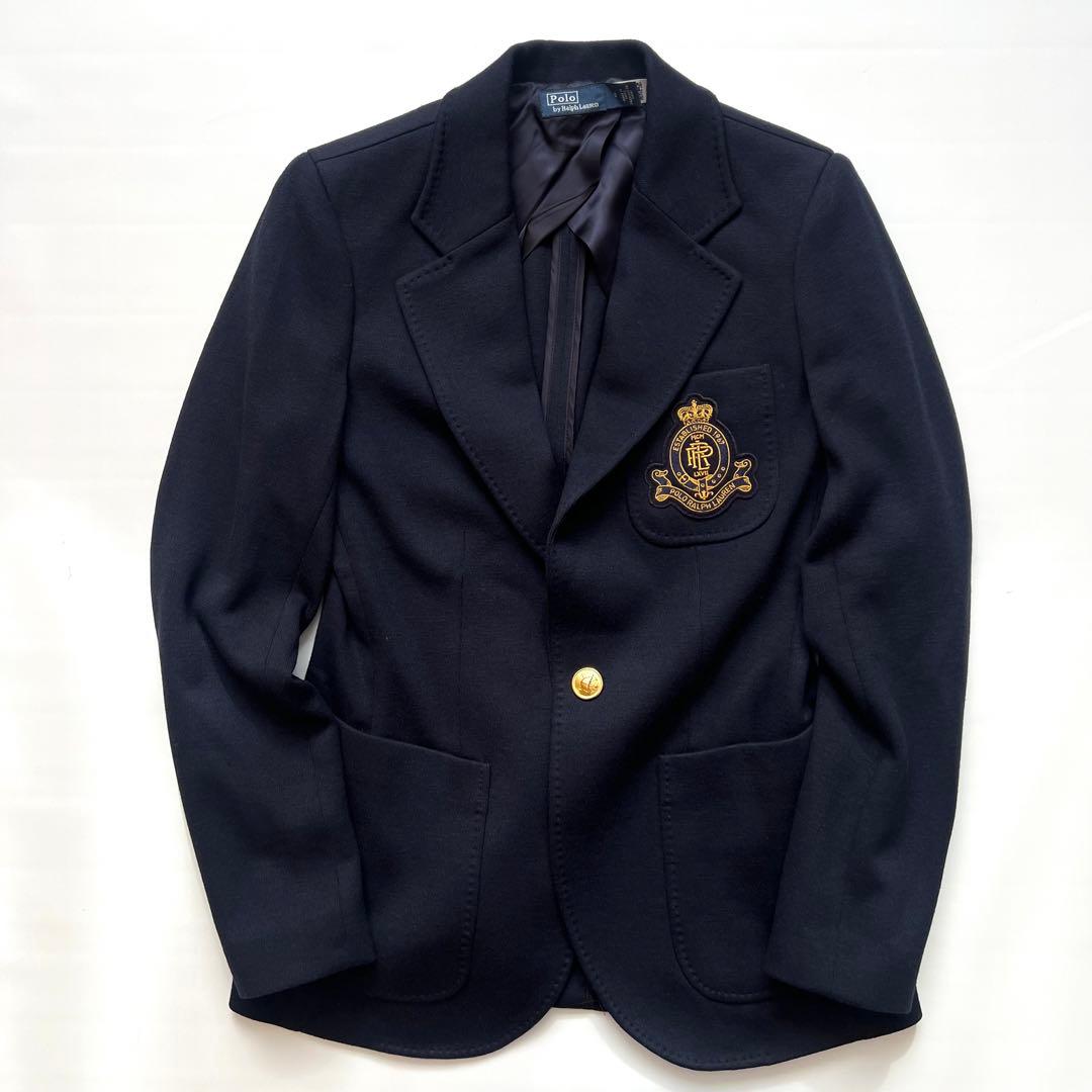 ポロラルフローレン　現行モデル　テーラードジャケット　ブレザー　金ボタン　紺色
