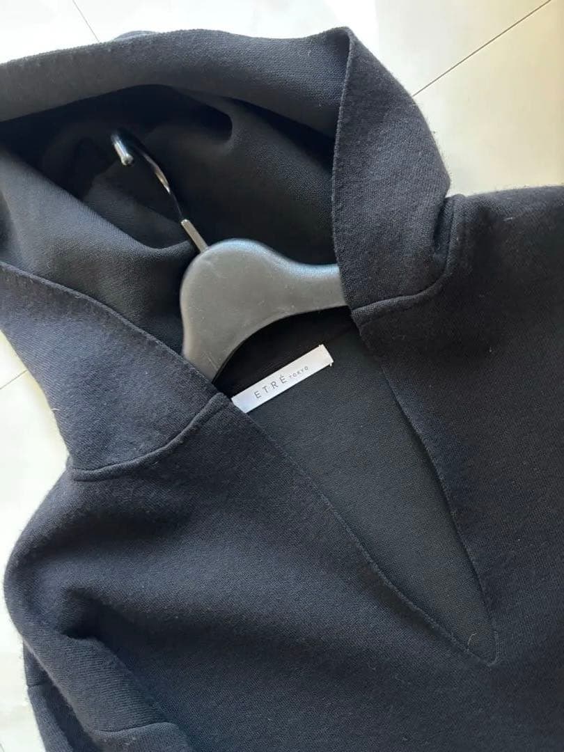 ETRE' TOKYOエトレトウキョウ　ウールフーディーニットプルオーバー