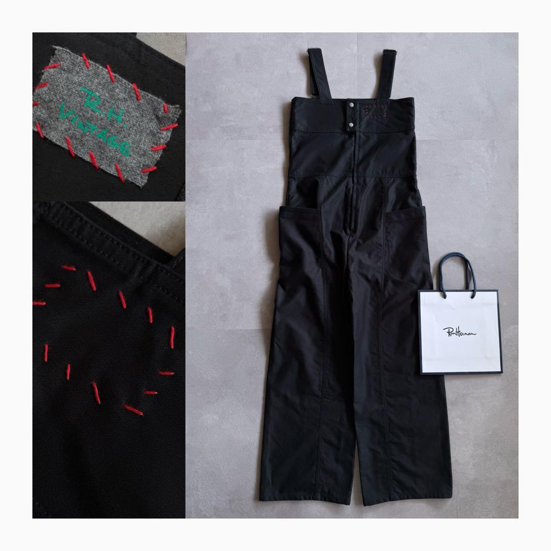【美品✨】R.H. オーバーオール　コットンオールインワン　黒　サロペット