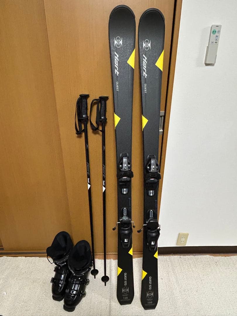 ☆ほぼ未使用☆/スキーセット(板、ブーツ、ストック、オールインワンケース)