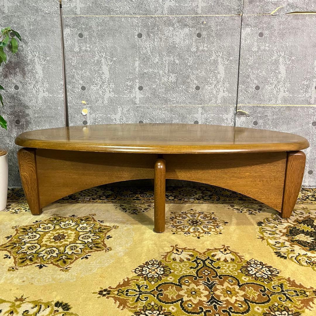 ꧁浜本工芸 HAMAMOTO꧂リビングテーブル センター ロー オーバル 楕円