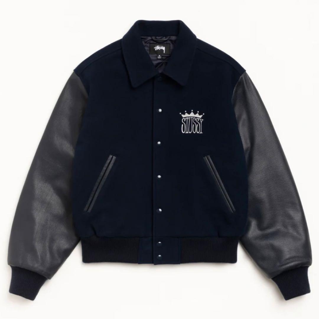 ジャケット・アウター STUSSY KING VARSITY JACKET/ XL