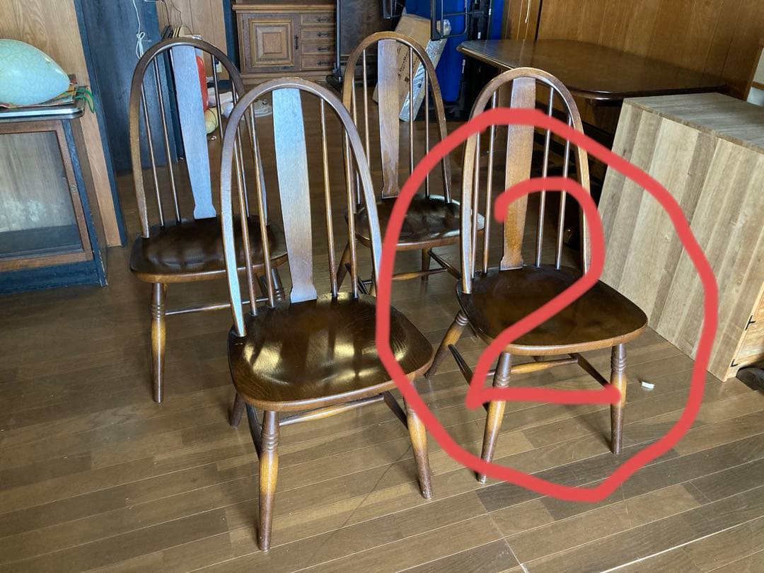 ② NH388　木製ダイニングチェア 4脚セット