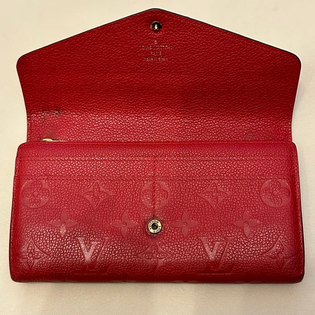 き*こ様 ルイヴィトン財布　モノグラムアンプラント　ポルトフォイユサラ　赤