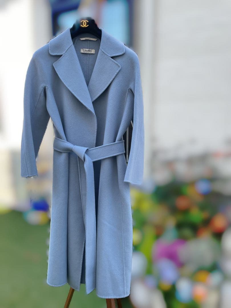 最終価格マックスマーラS Max Maraクチートアマーノコート34ライドブルー