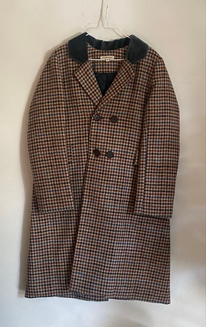 CARAMEL ウールコート　ダブルチェスター 10y