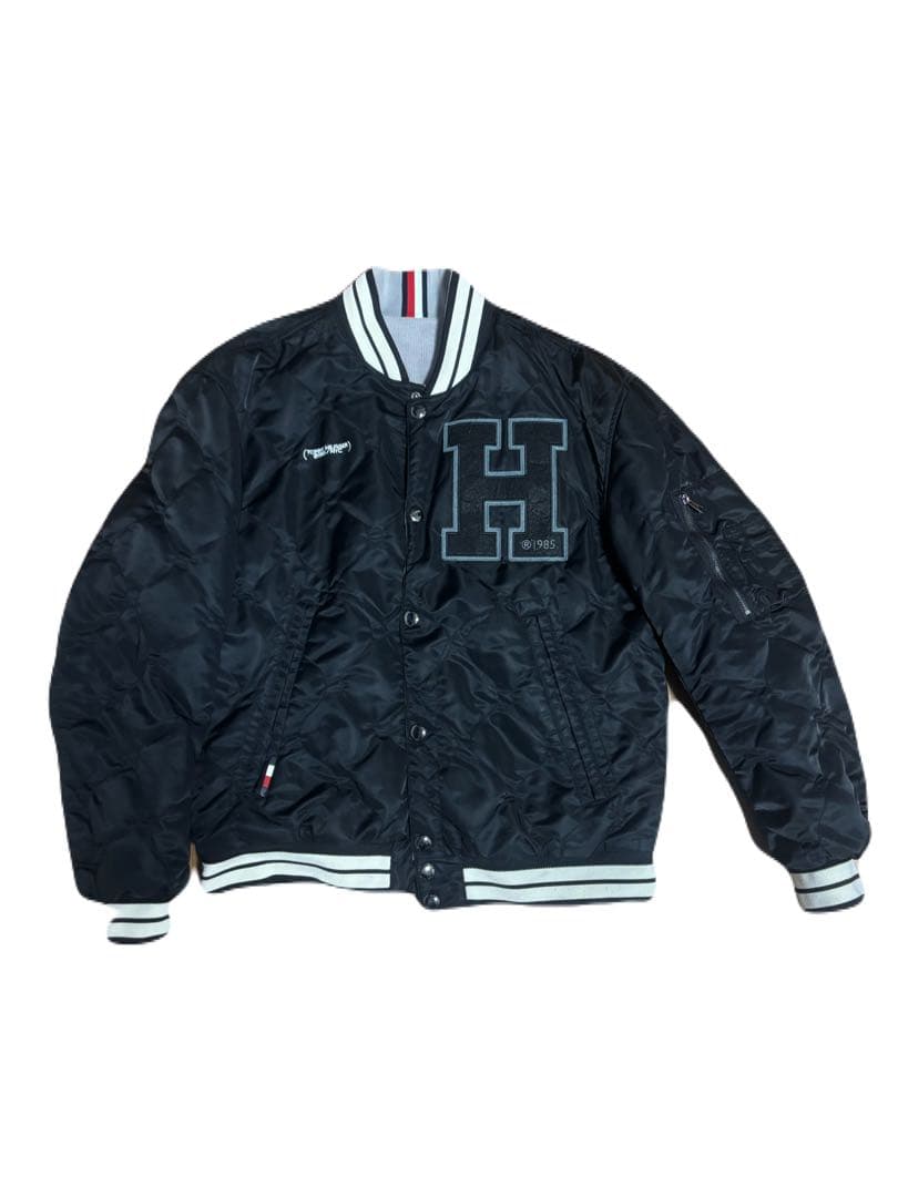   モノクロームリバーシブルバーシティジャケット