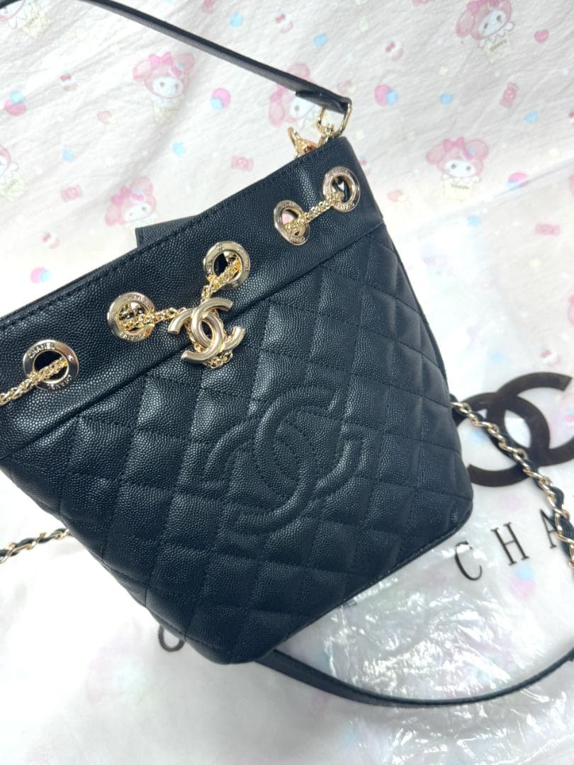 VIP限定✨ノベルティ✨ブラックレザー ショルダーバッグpoi