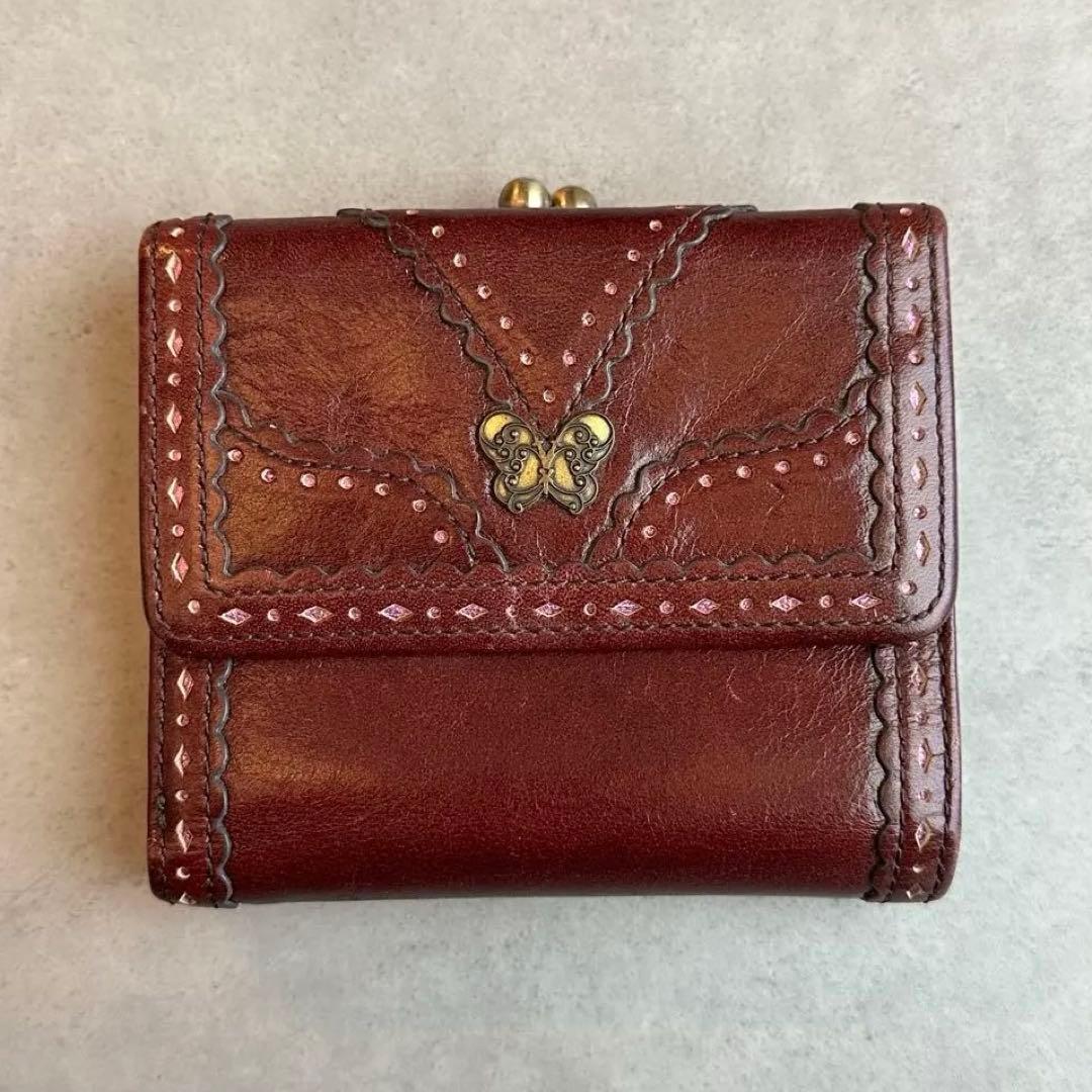 小物 Y2K ANNA SUI Butterfly Gamaguchi wallet