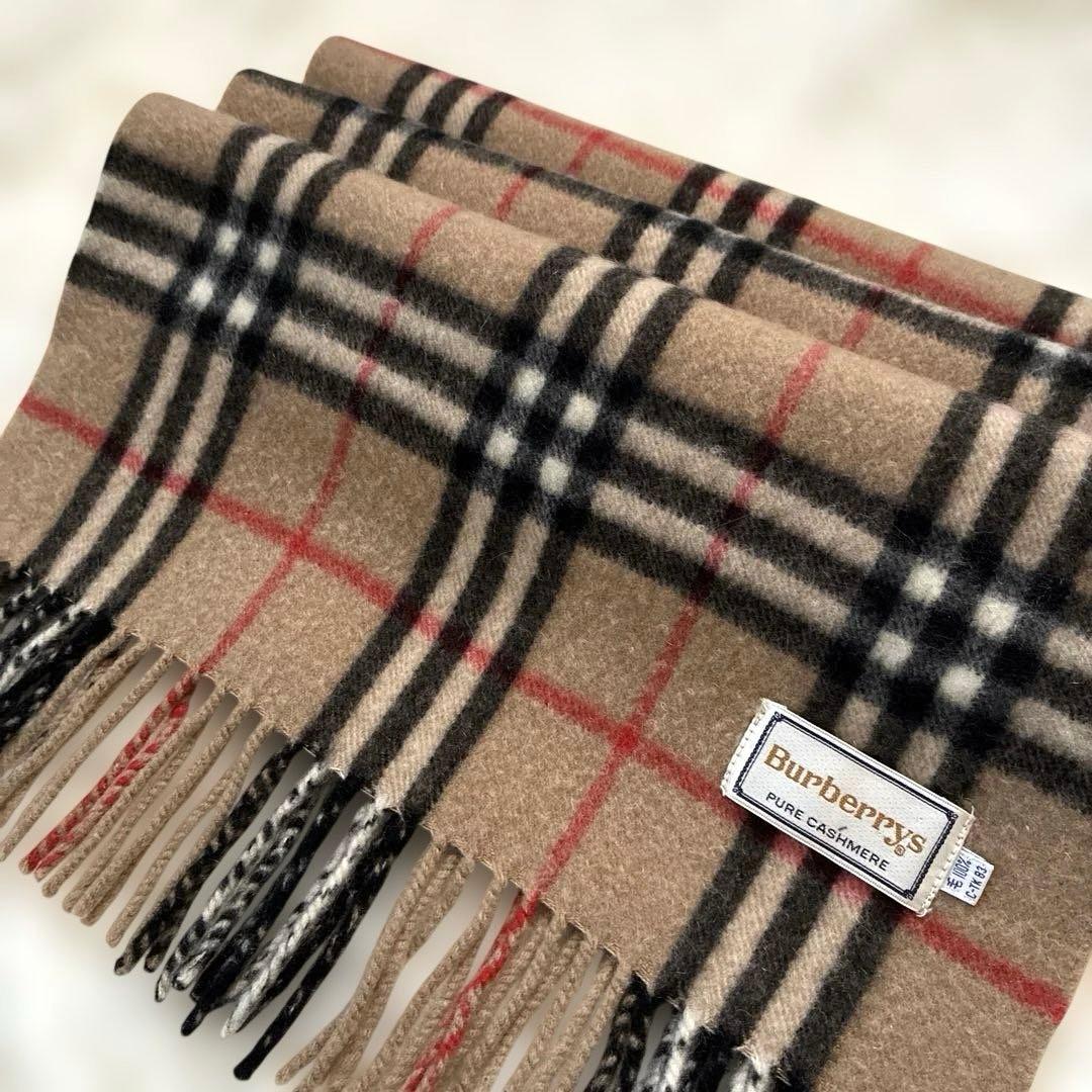 【美品】Burberrys バーバリー　ノバチェック カシミヤ100% マフラー