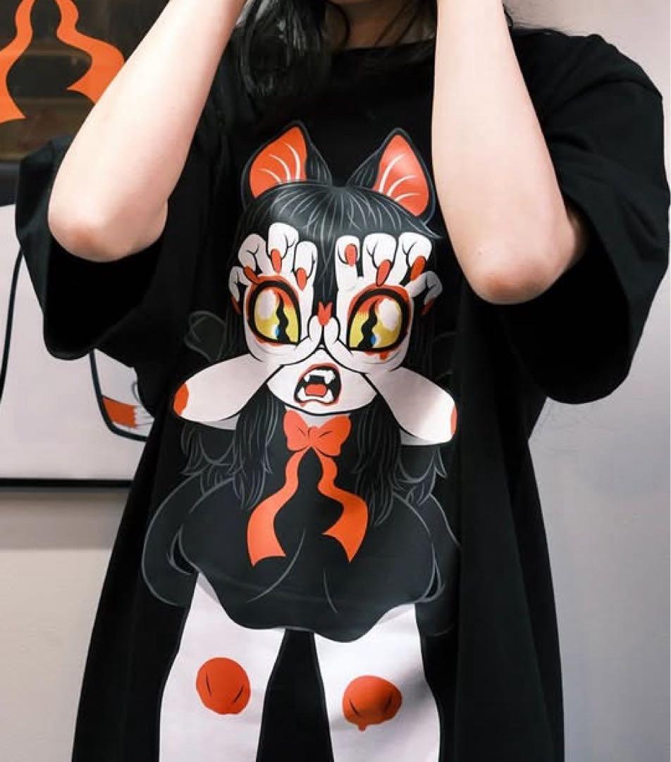 GRAPE BRAIN 戦慄！ にぎるちゃん 222 T-SHIRT 黒 箱付き