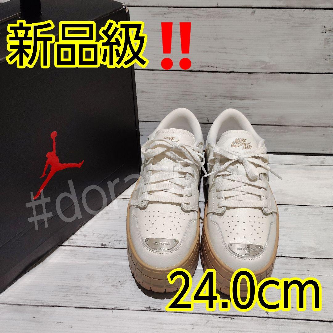極美品✨24cm ナイキ ウィメンズ エアジョーダン1 ブルックリン ロー 白