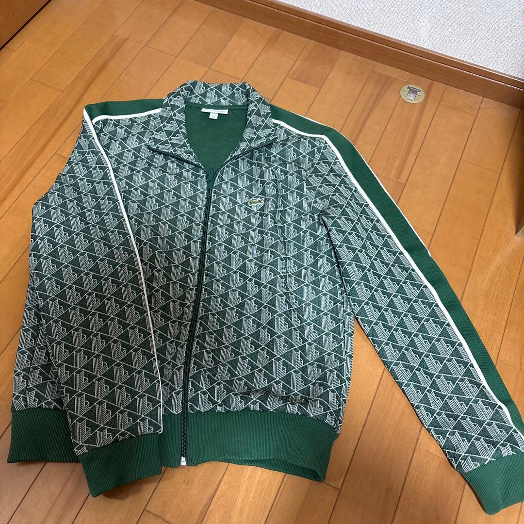 Lacoste 幾何学模様 トラックジャケット グリーン