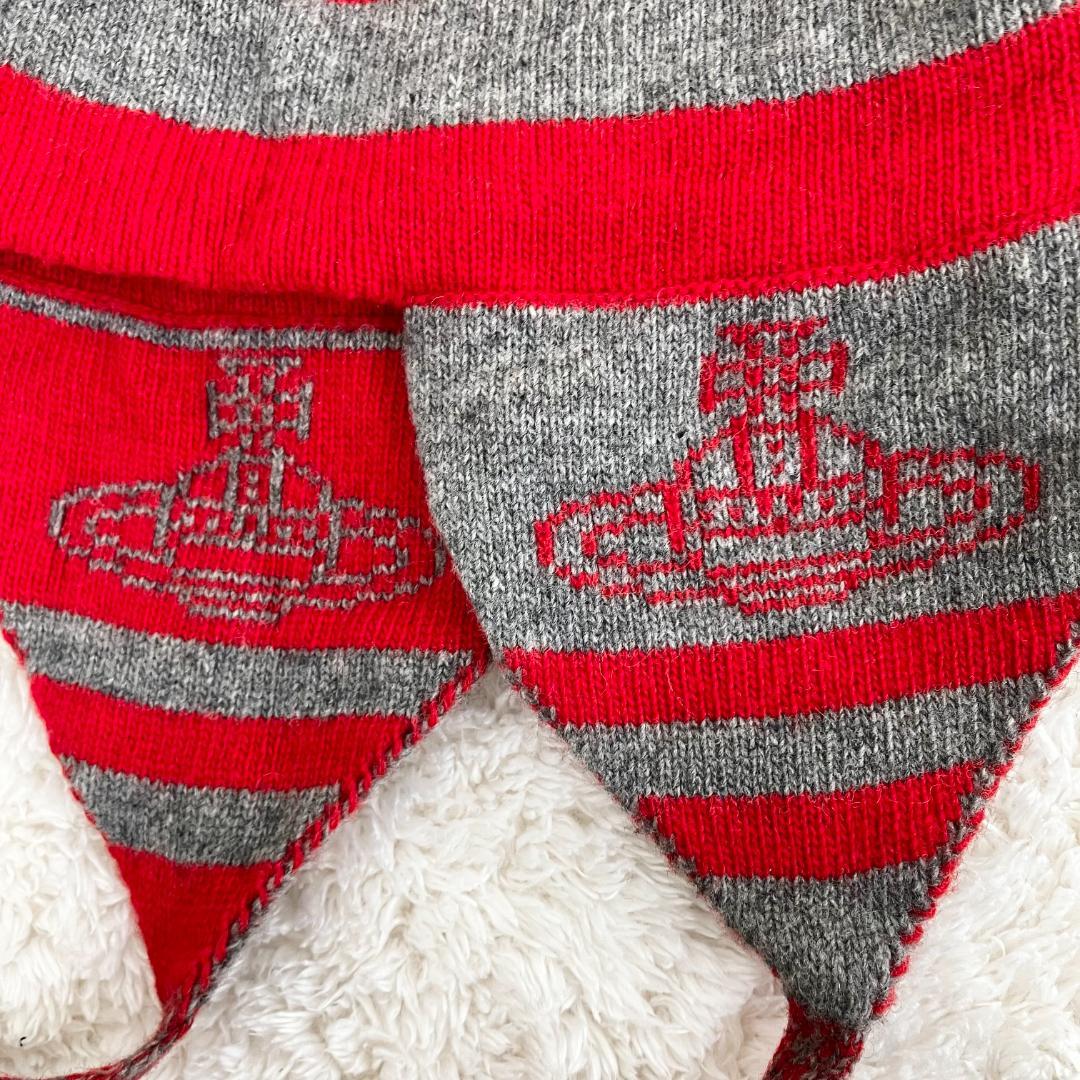 Vivienne Westwood ウール ボーダー オーブ ニットキャップ