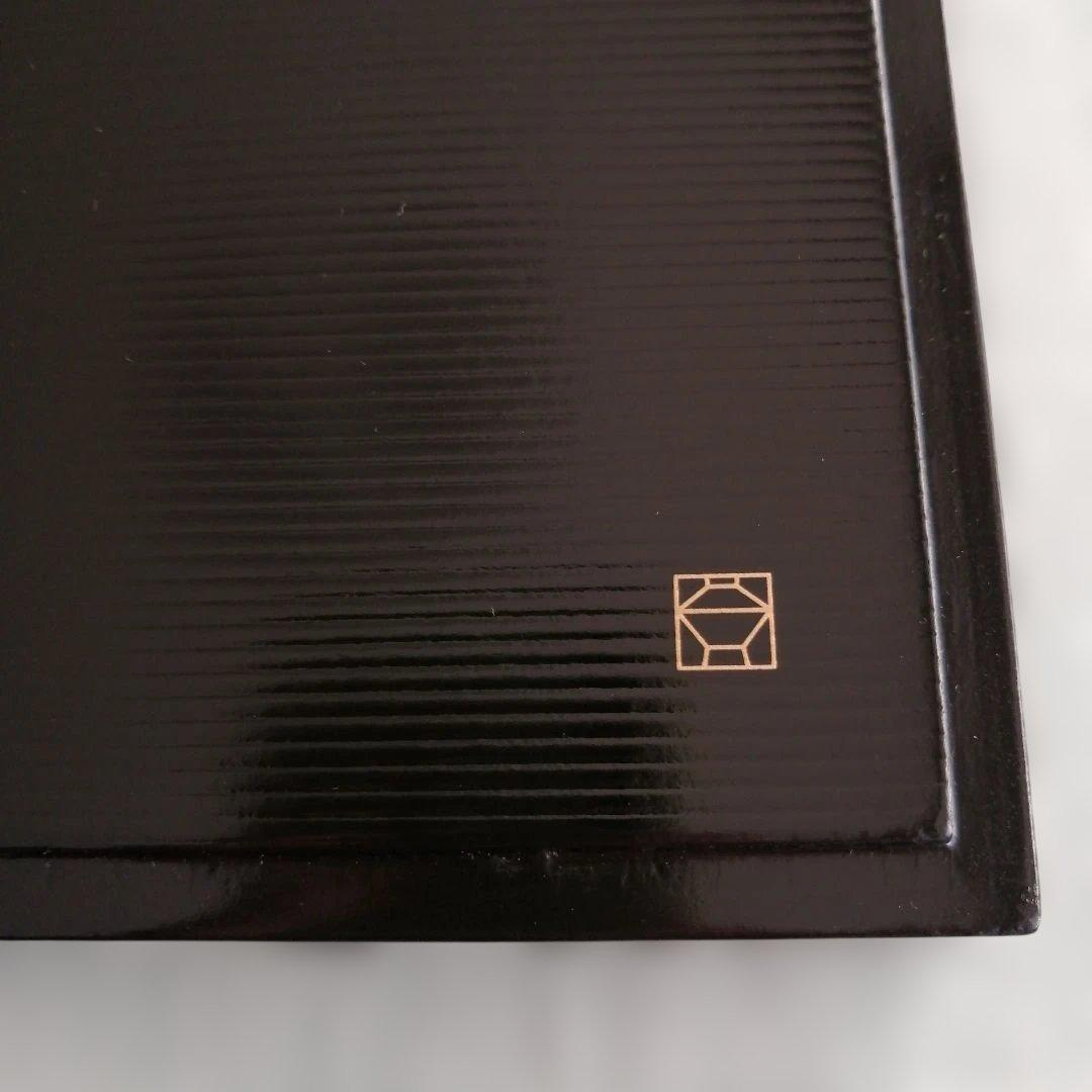 [専用です]　山田平安堂　正角膳　千筋(黒) 2枚セット