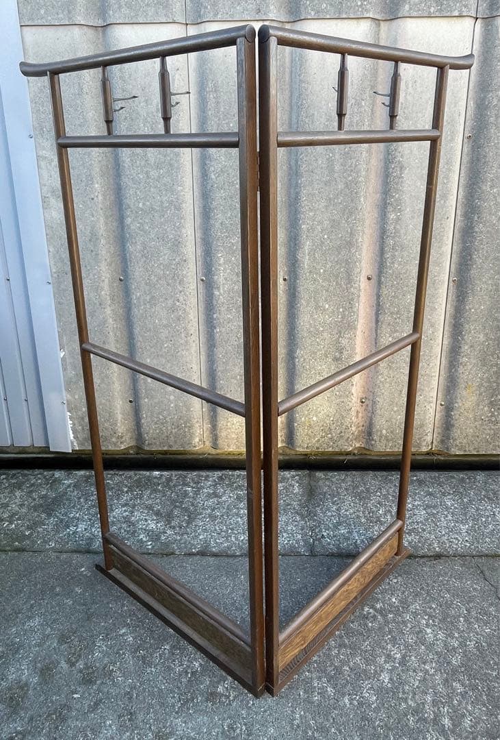 稀少/古道具/当時物/無垢材/木製/衣紋掛け/衣桁/着物掛け/20