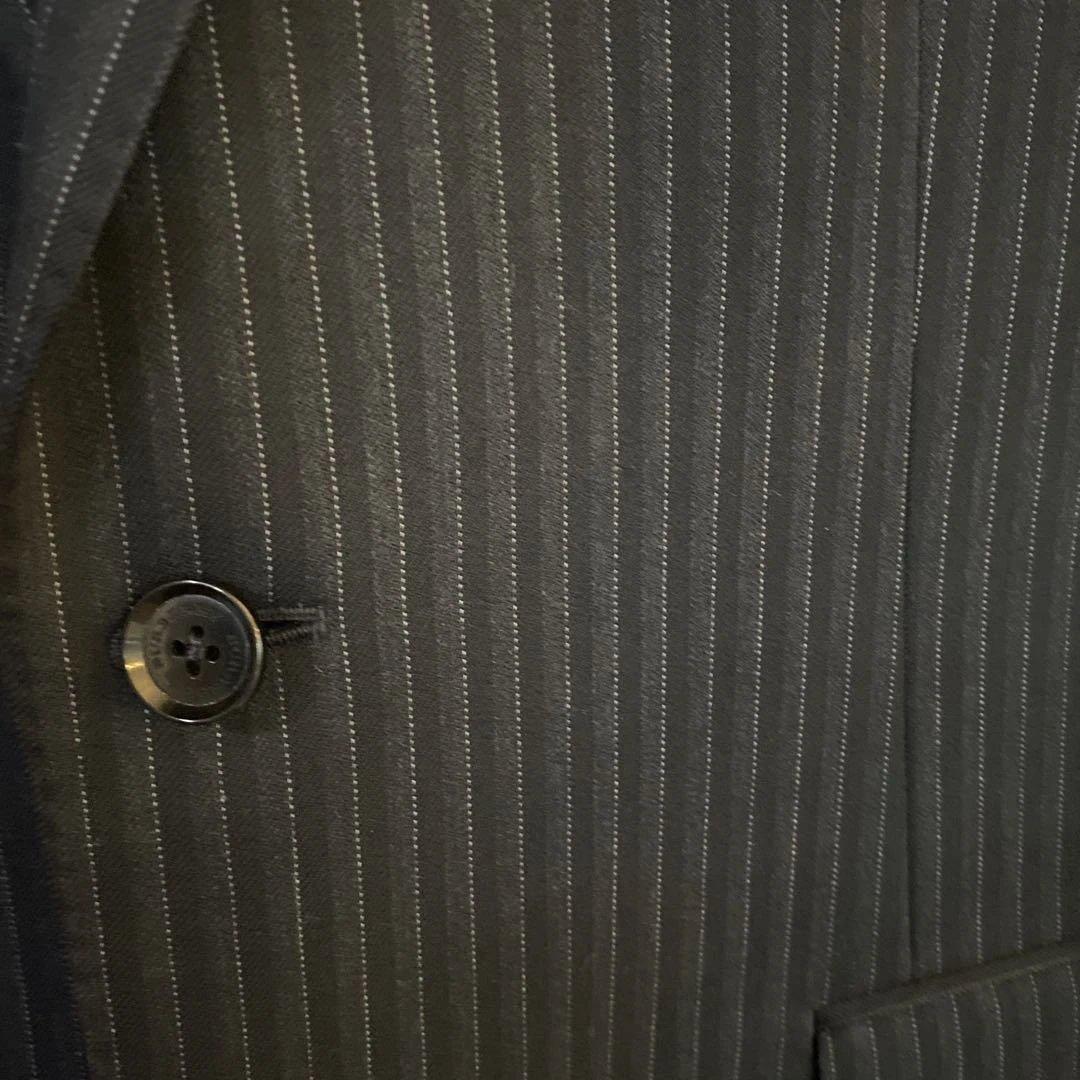 超メルカリ市‼️BURBERRY ブラックダークグレー ストライプスーツ