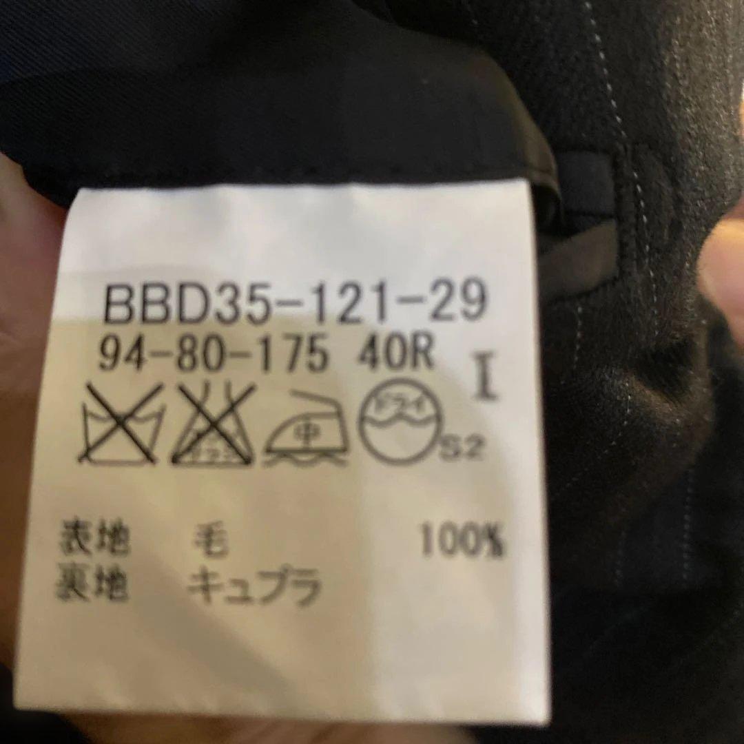 超メルカリ市‼️BURBERRY ブラックダークグレー ストライプスーツ