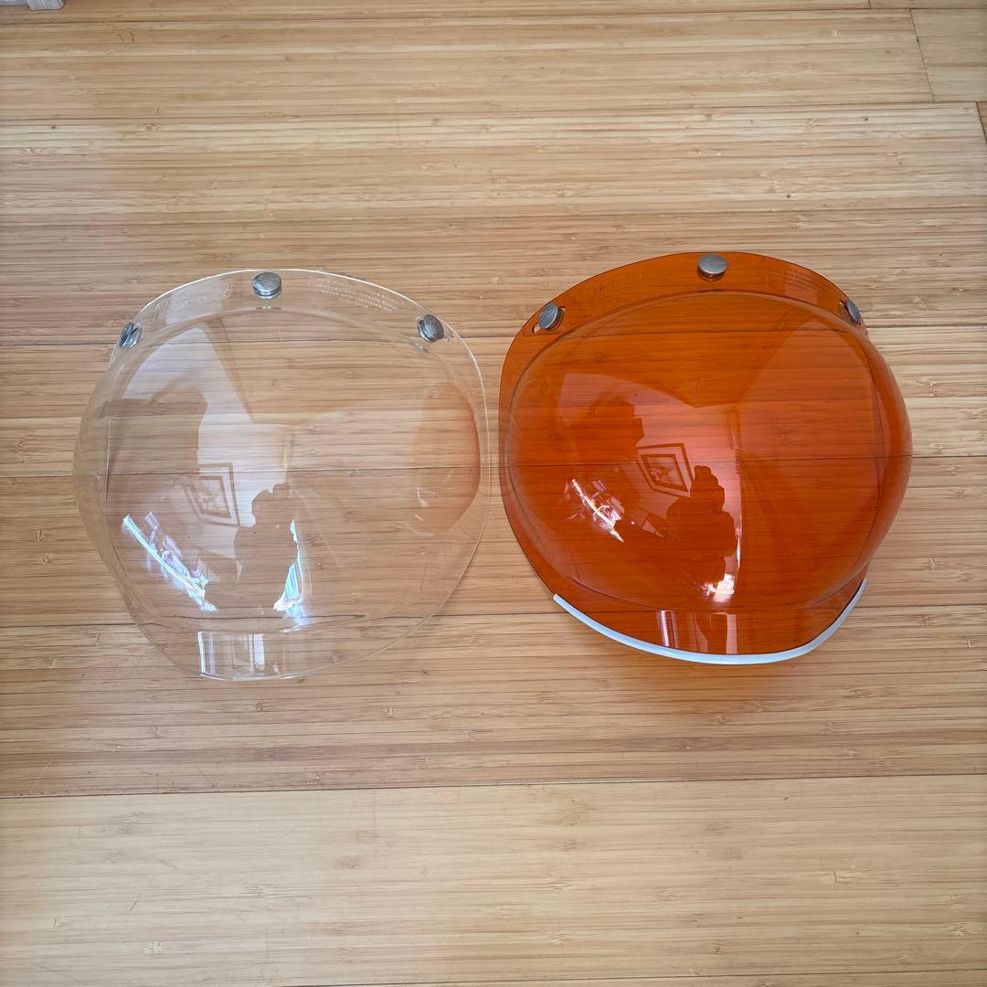 BUCO純正シールド クリア オレンジ 2枚セット　純正コンバーター付き　ブコ