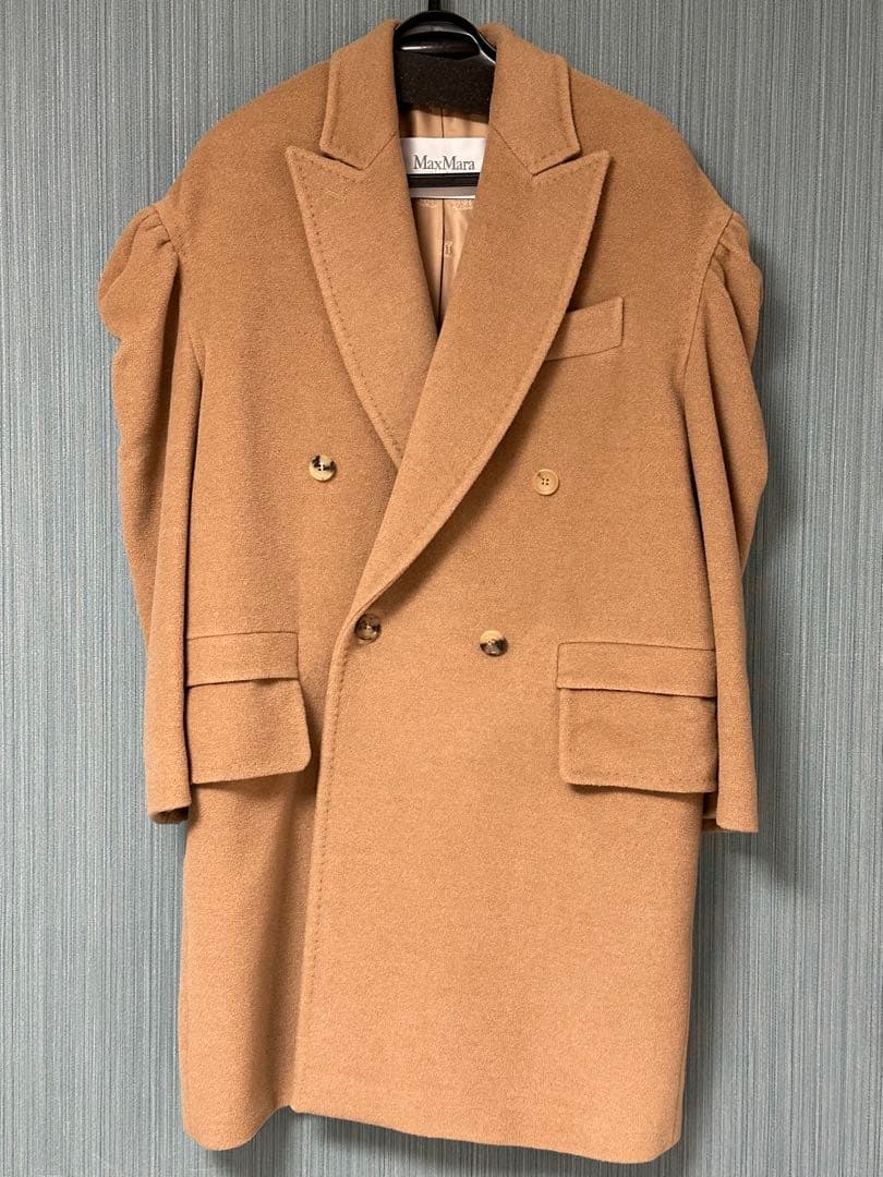 超美品 マックスマーラ GABRY パフスリーブ ドロップショルダーコート 34