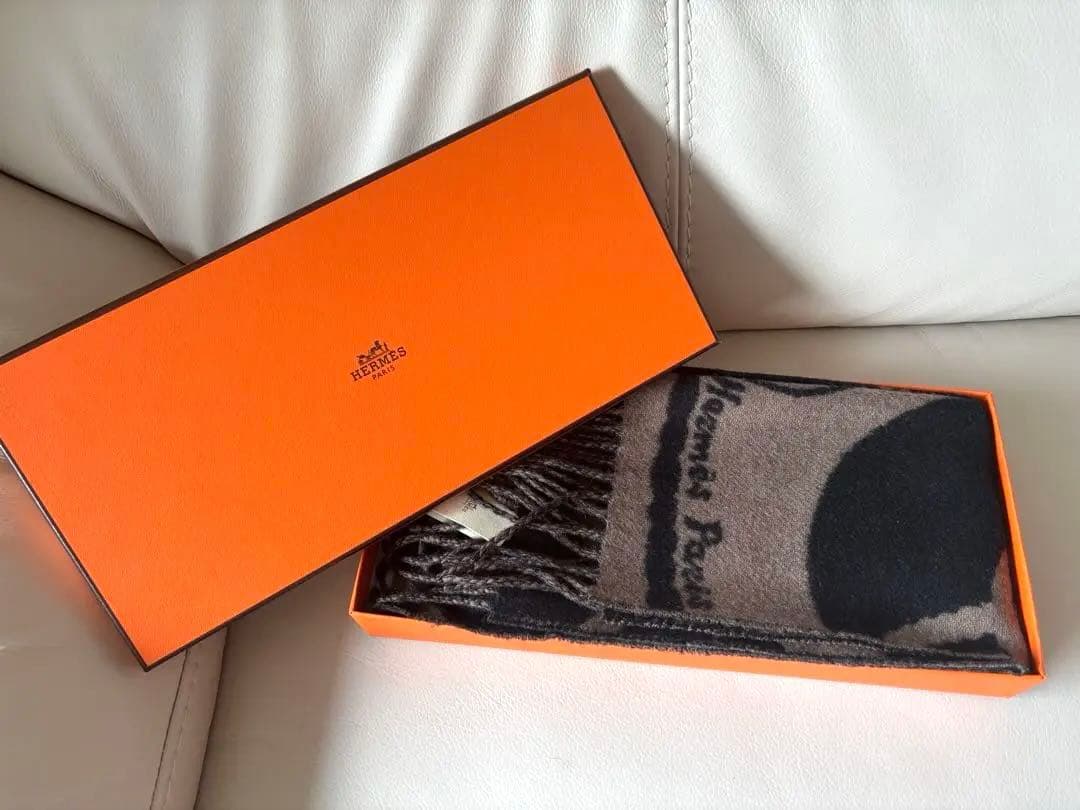 【新品未使用】HERMES カシミヤ100% マフラー