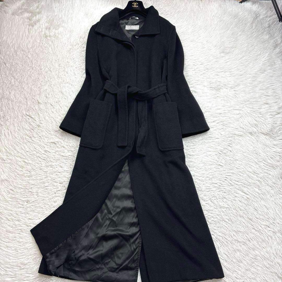 マックスマーラ ベルテット ロングコート 黒 サイズ42