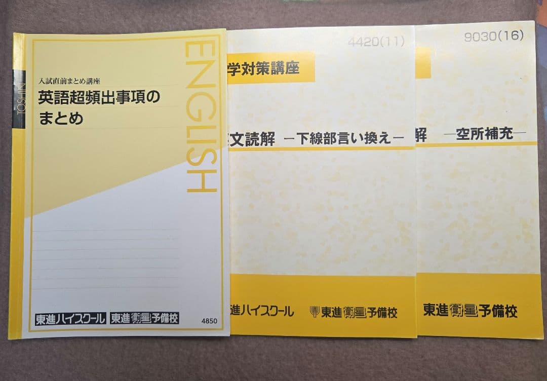 【東進教材 英語】 文法/構文/長文読解/総合編/分野別/入試頻出問題 フル