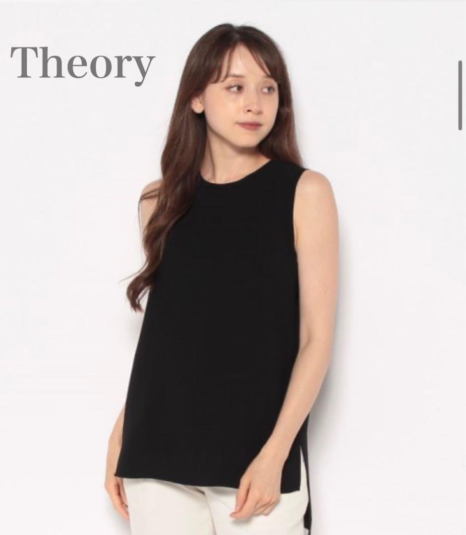 完売品✨美品 22SS Theory スリーブレス クルーネック シェルトップス