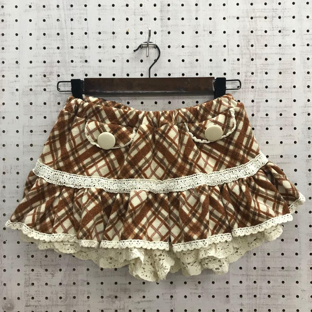 平成姫カジ 古着 オールド LIZ LISA チェック柄 キュロットスカート