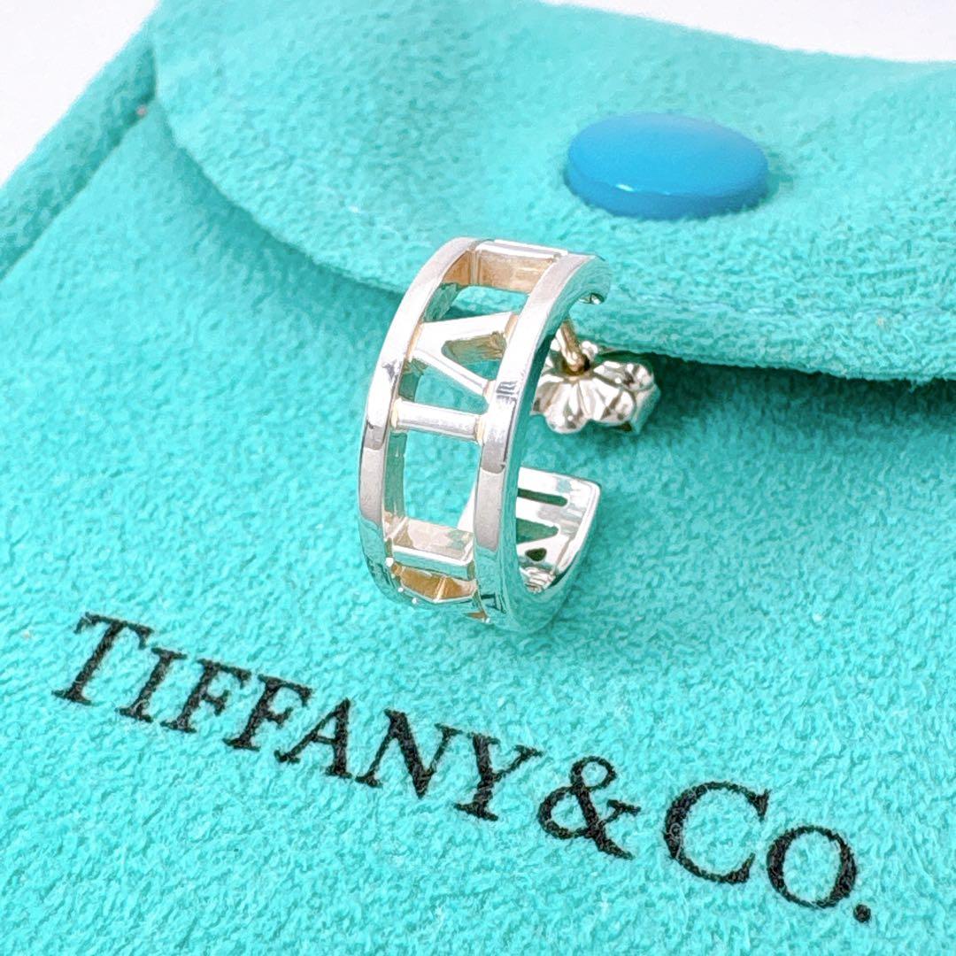 極美品 ティファニー オープンアトラス フープ ピアス シルバー925